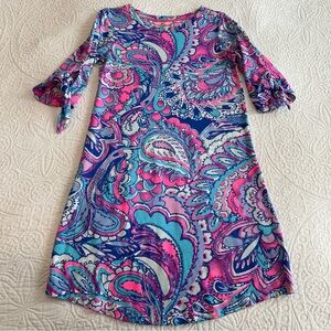 EUC Lilly Pulitzer XXS Pink & Blue Paisley Shift Dress